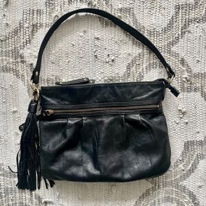Vintage La Diva Black Shoulder Bag